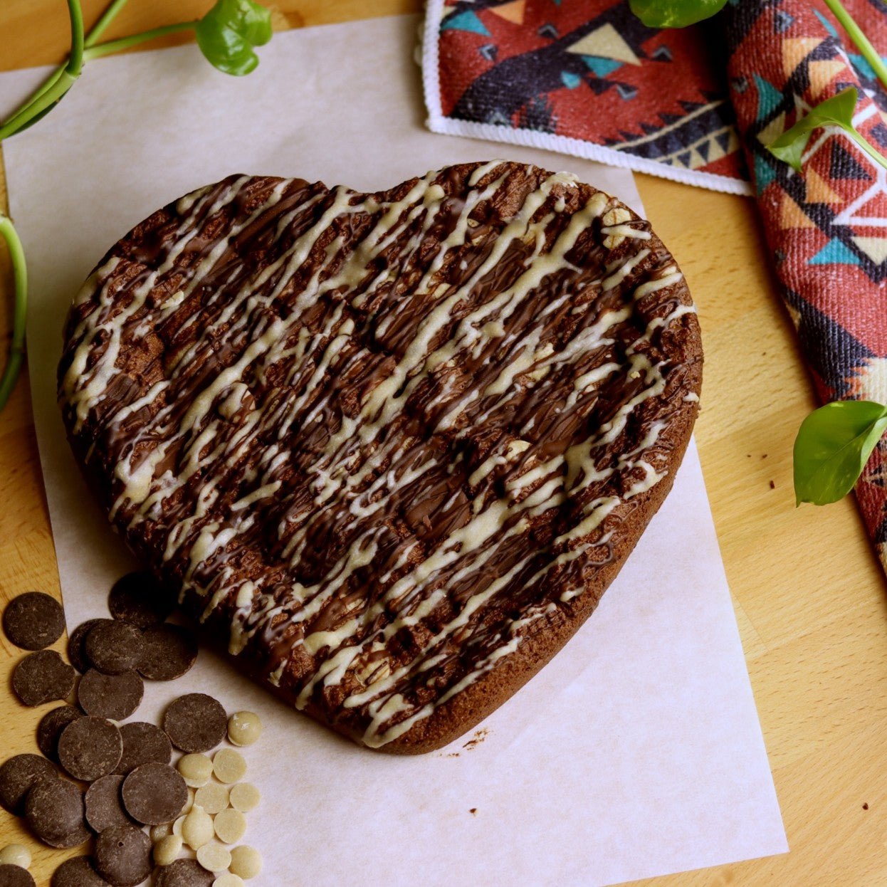 Heart Shaped Almond Brownie - Ashlan Bakery