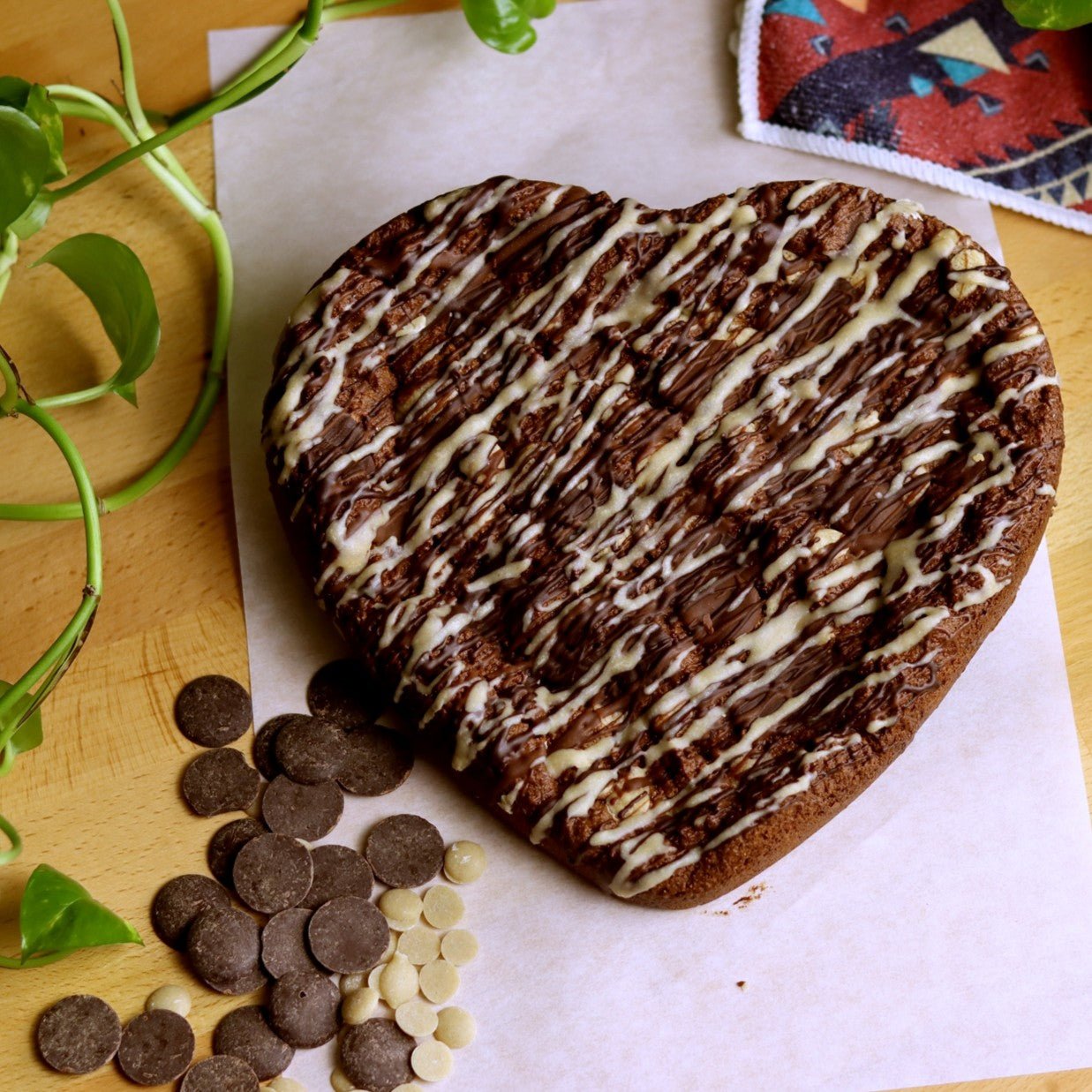 Heart Shaped Almond Brownie - Ashlan Bakery