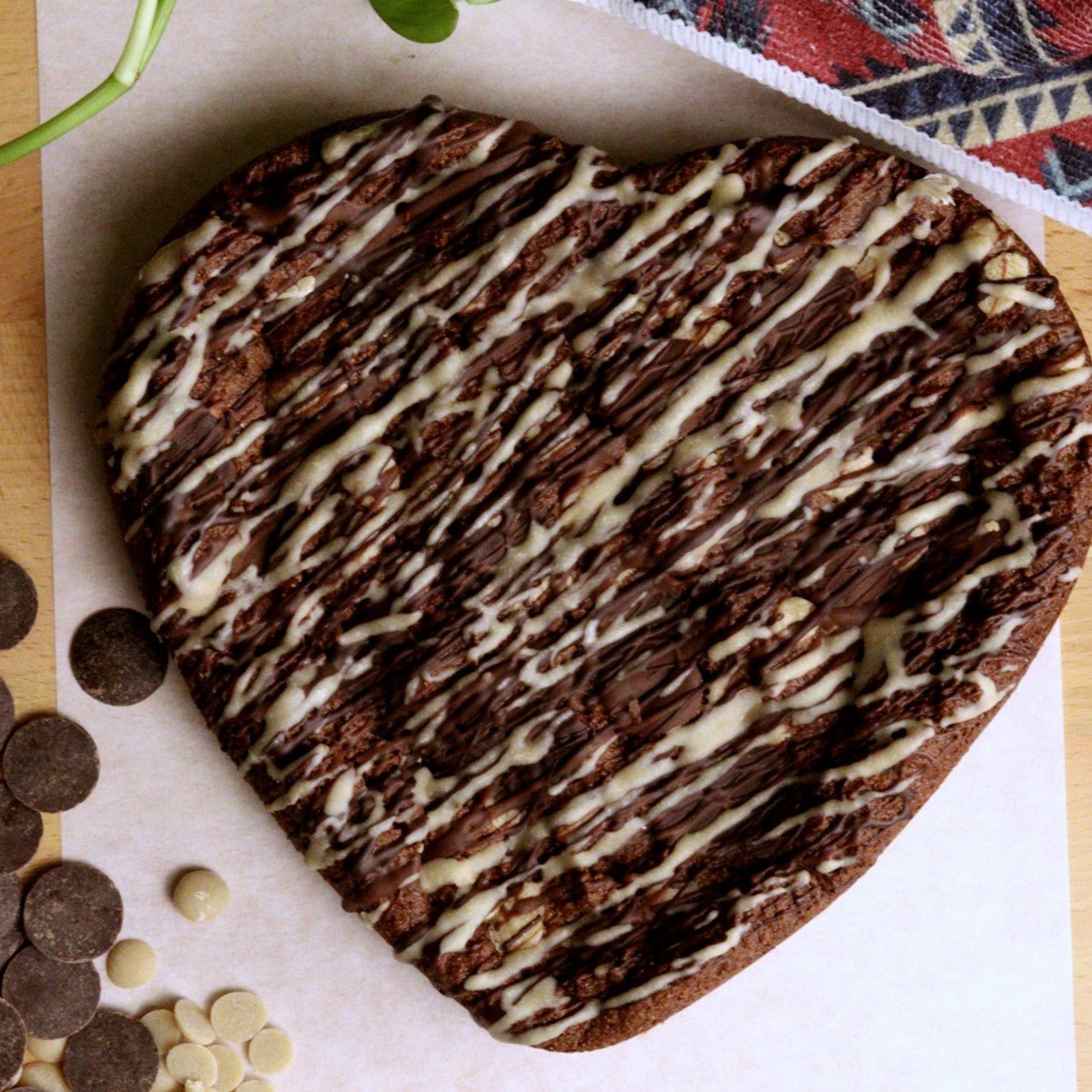 Heart Shaped Almond Brownie - Ashlan Bakery