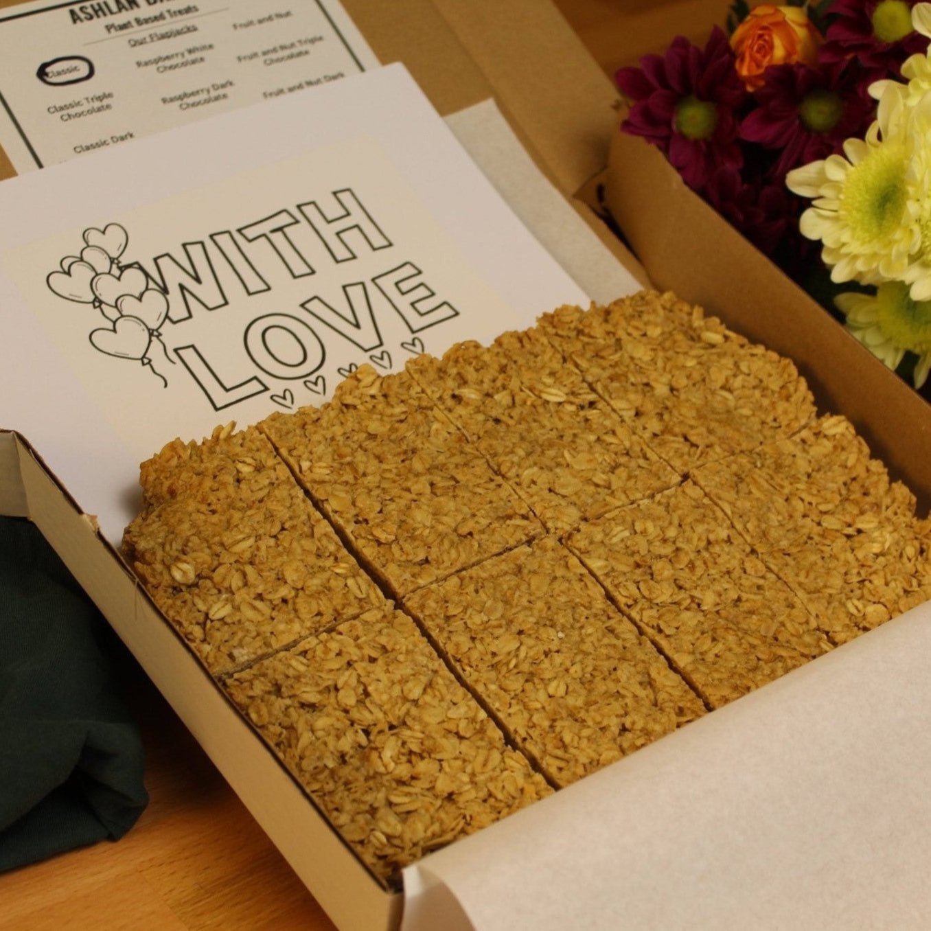 Vegan Classic Flapjacks Box of 8 - Ashlan Bakery