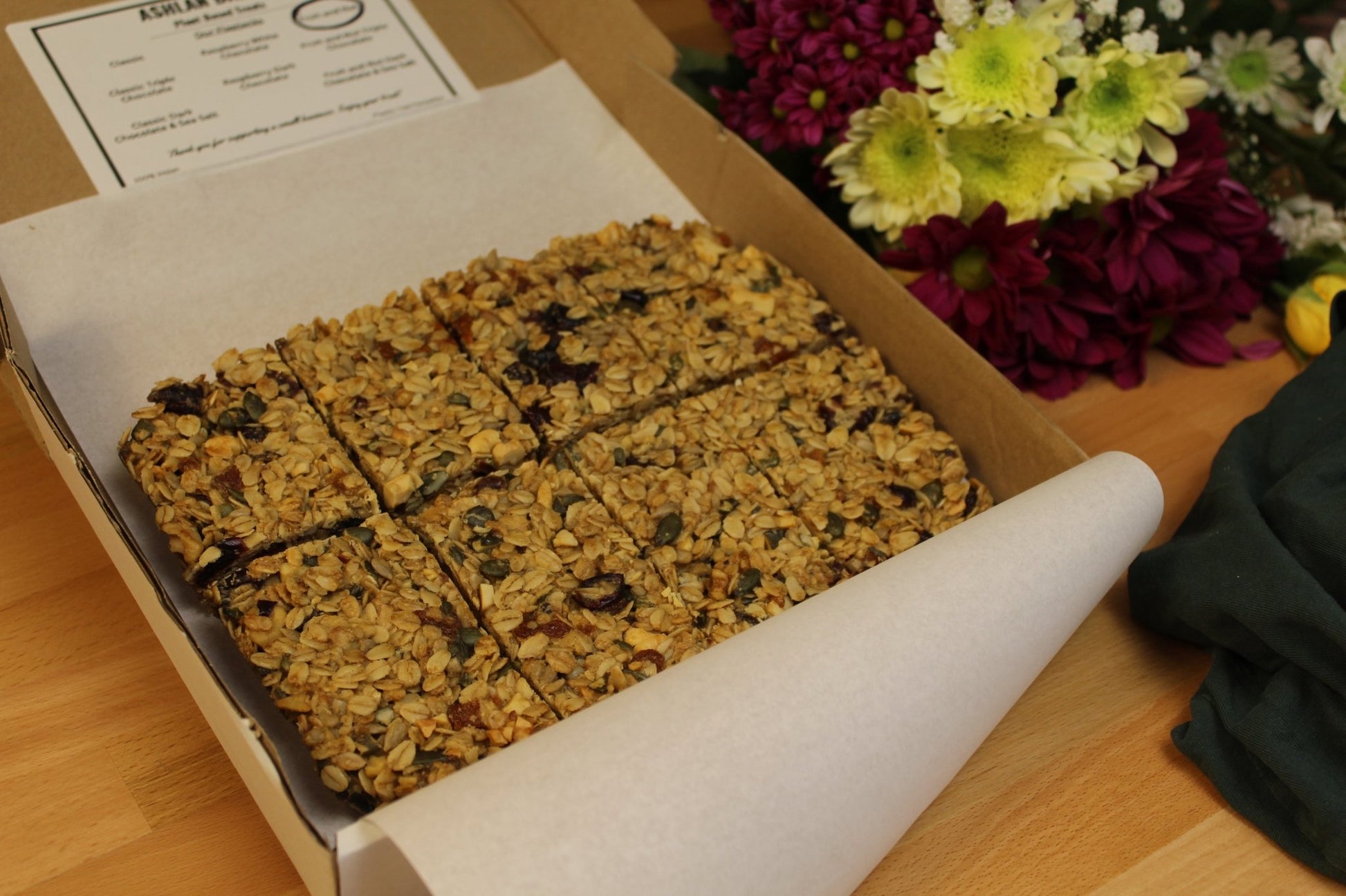 Vegan Fruit and Nut Flapjack - Ashlan Bakery