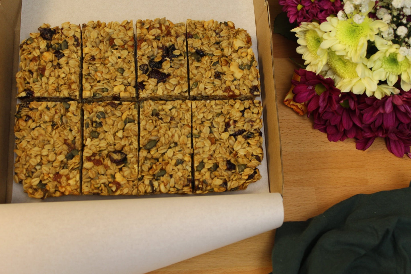 Vegan Fruit and Nut Flapjack - Ashlan Bakery