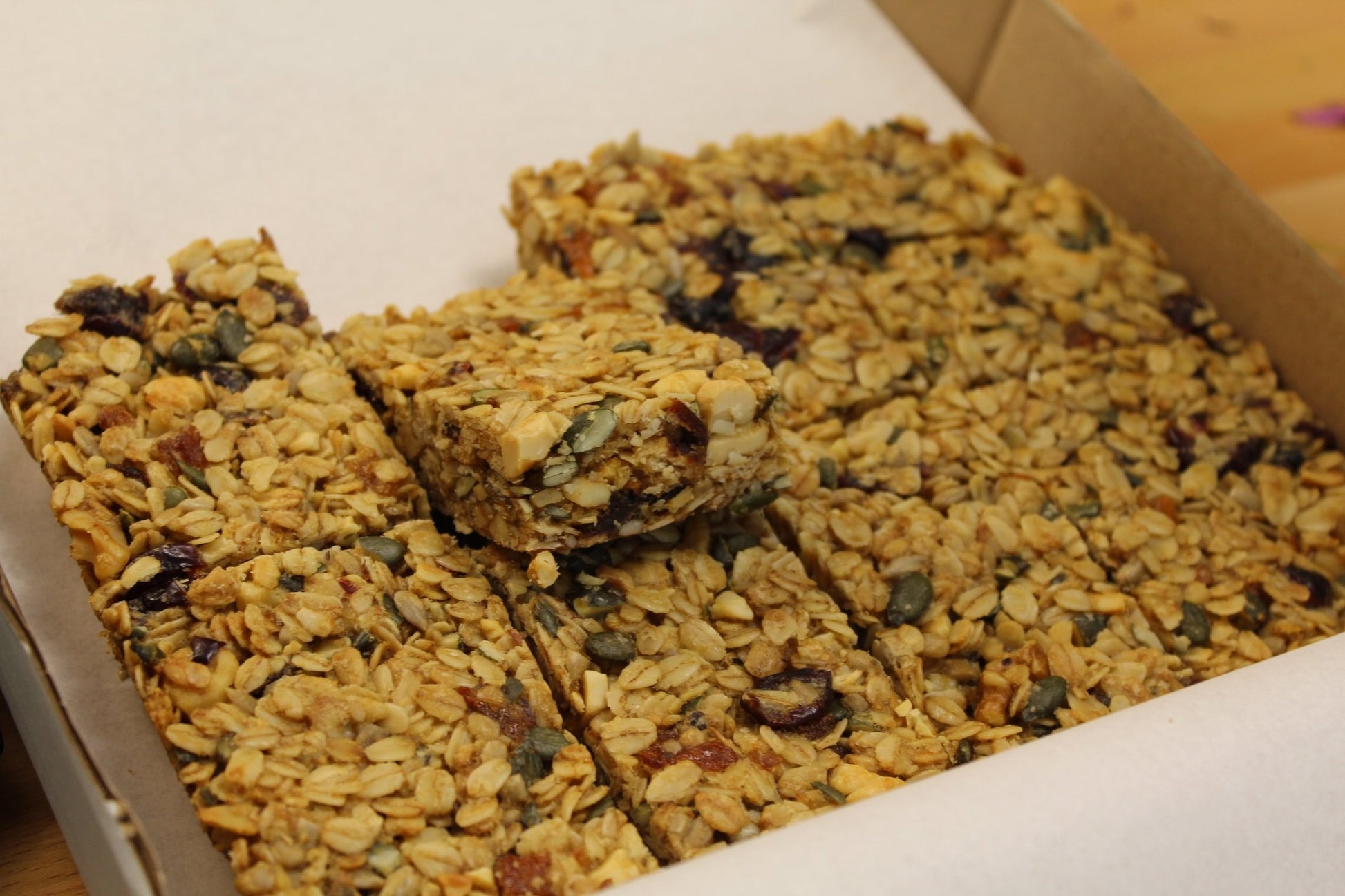 Vegan Fruit and Nut Flapjack - Ashlan Bakery