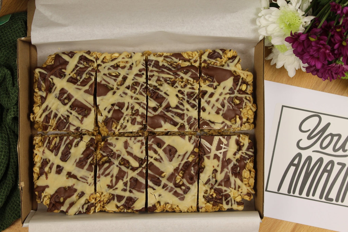 Vegan Fruit and Nut Flapjack with Triple Chocolate - Ashlan Bakery