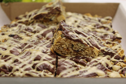 Vegan Fruit and Nut Flapjack with Triple Chocolate - Ashlan Bakery